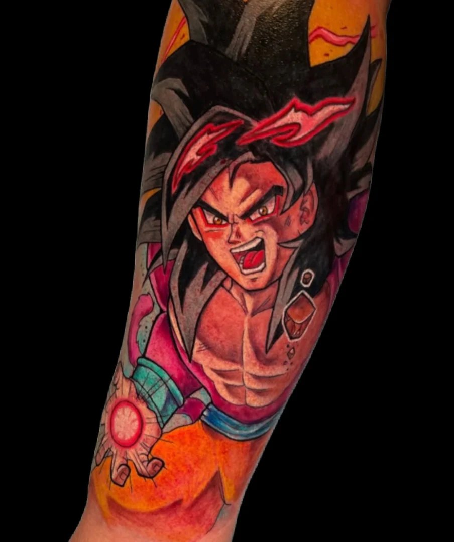 Anime character on arm