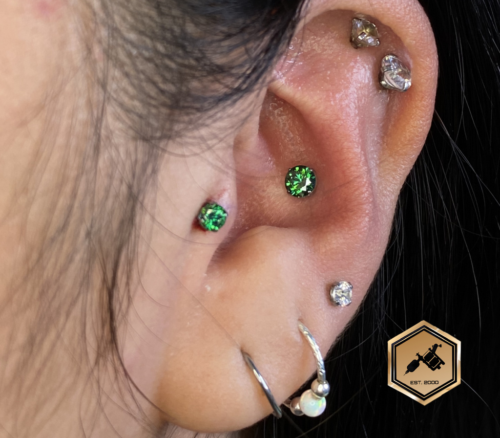 Anti tragus piercings near me, Platinum Tattoos & Piercings. San Antonio, TX78238