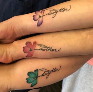 a group of people's hands with tattoos