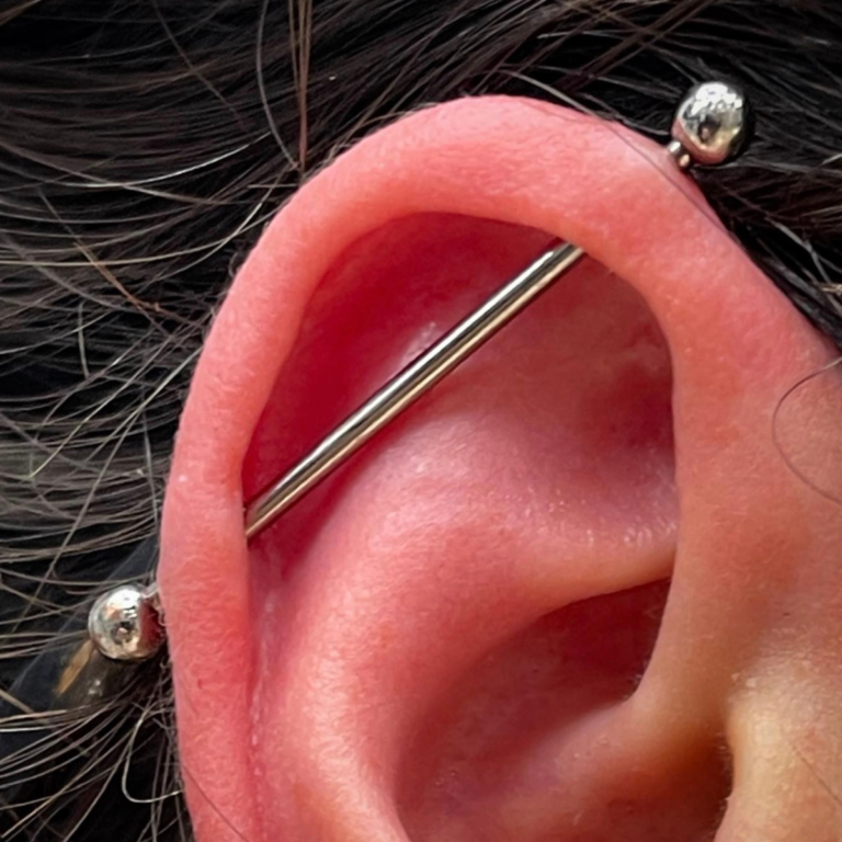 Industrial Piercing Platinum Tattoos & Piercings San Antonio, TX